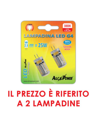 Lampada LED g4 10-14v 2,5W 3000k (2pz)