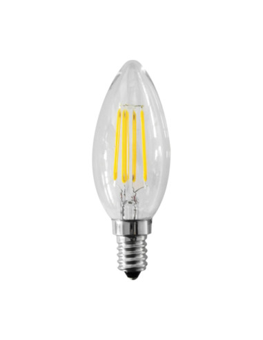 Lampada oliva a filamento LED 230V ac 4w 360° caldo E14