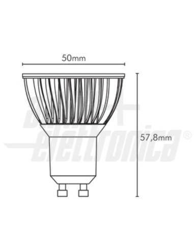 Lampada LED GU10 220V 5W 3300k bianco caldo