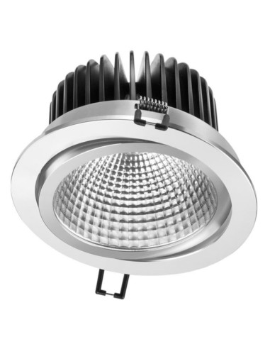 Lampada LED a incasso 220V 20W 45° IP20 meat alluminio spazzolato celsi