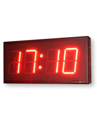 Display orologio + data + temperatura 16cm rosso1900mcd 56x25x12 bifacciale
