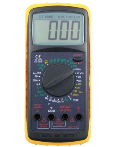 Multimetro tester digitale 10A c/buzzer capac/temperat 3 1/2