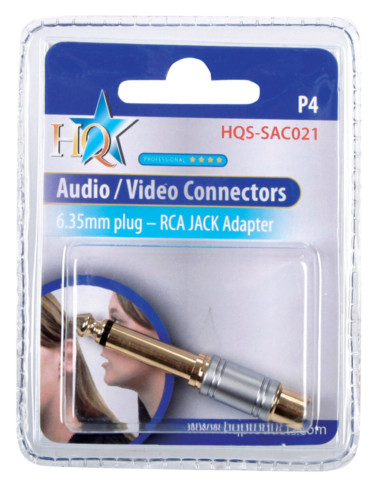 Riduzione jack 6,3-rca oro