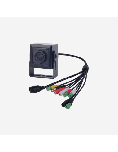 Telecamera IP project pinhole 2mp fissa 3.7mm + cvbs analisi video sd i/o