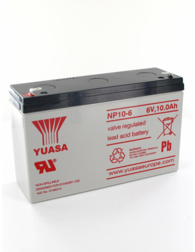 Batteria piombo Yuasa 6V  10Ah