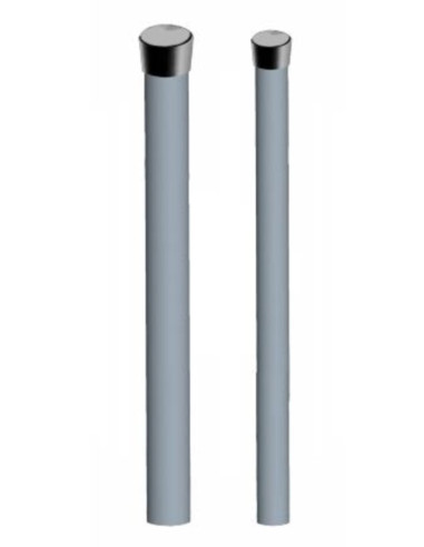 Palo h.1,5m ⌀45mm spessore 1,4mm con tappo nero