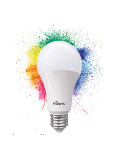 Hom-io lampada LED E27 1050lm RGBw 2700k compatibile alexa - google assistant
