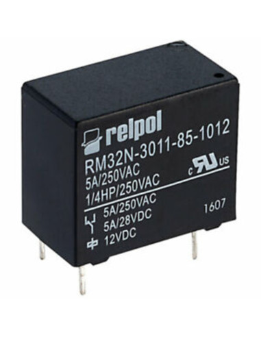 Rele' elettromagnetico 24VDC 5A SPST-NO