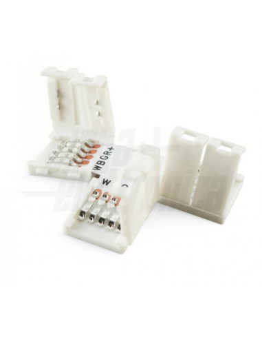 Connettori PCB a T per striscia LED RGBw 12mm kit 10pz