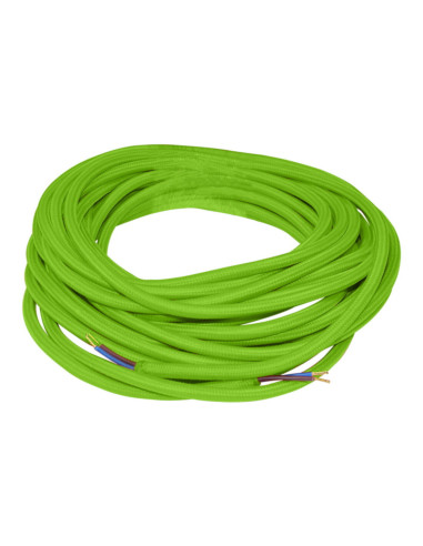 Cavo tessile flessibile verde 2x0,75 10m