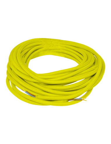 Cavo tessile flessibile giallo 2x0,75 10m