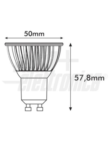 Lampada LED GU10 220V 4W 4500k 30° bianco naturale