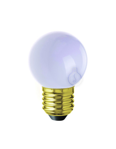 Lampadina LED E27 globo colorata bianca a luce calda non dimmerabile 1W 130lm
