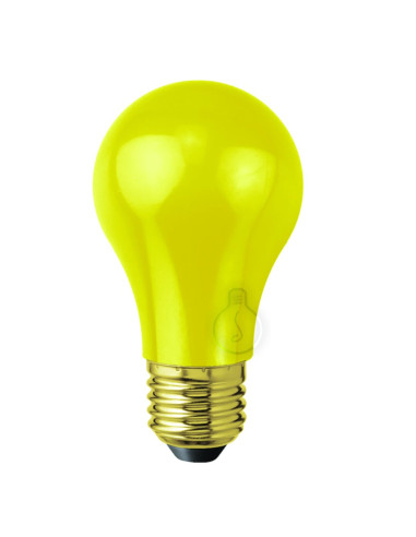 Lampadina LED E27 goccia colorata gialla a luce calda non dimmerabile 5W 130lm