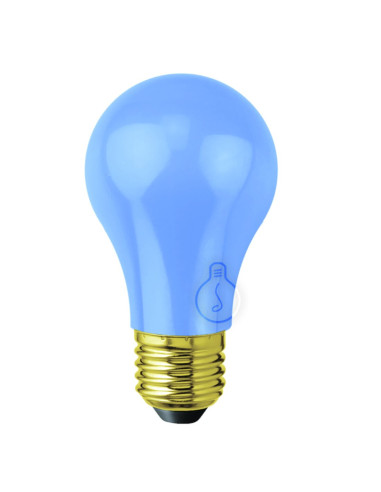Lampadina LED E27 goccia colorata blu a luce calda non dimmerabile 5W 130lm