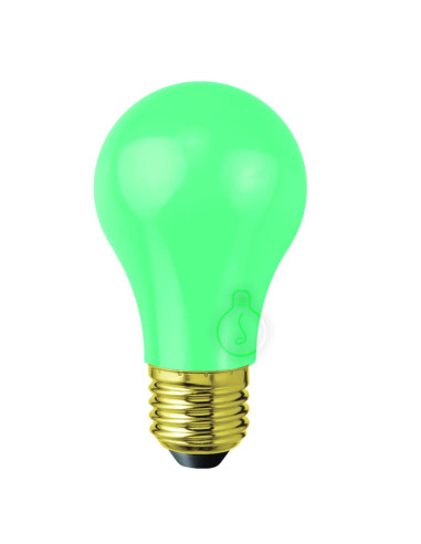 Lampadina LED E27 goccia colorata verde a luce calda non dimmerabile 5W 130lm