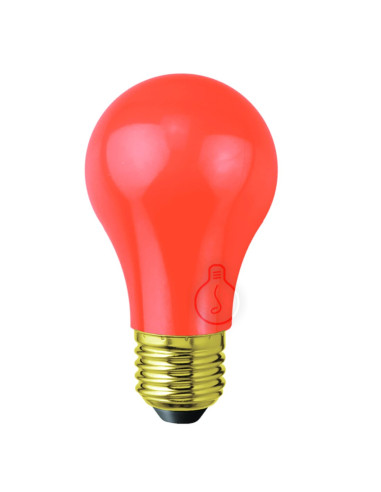Lampadina LED E27 goccia colorata rossa a luce calda non dimmerabile 5W 130lm
