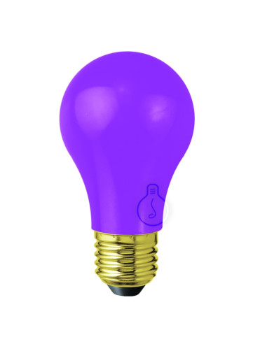 Lampadina LED E27 goccia colorata lilla a luce calda non dimmerabile 5W 130lm