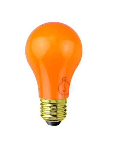 Lampadina LED E27 goccia colore arancio a luce calda non dimmerabile 5W 130lm