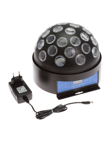 Proiettore dome rotante LED ⌀22cm con 8 effetti auto / Sound / DMX512