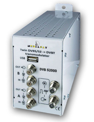 Doppio transmodulatore qpsk/cofdm fta USB player autoalimentato