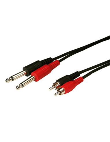 Cavo audio 2xrca ---- 2x jack mono 6,3mm