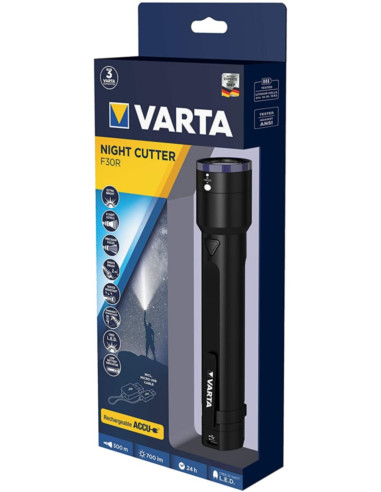 Torcia LED night cutter f30r varta