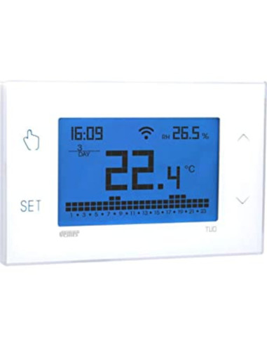 Cronotermostato Wi-Fi touch screen bianco 3 livelli temperatura 230V ac