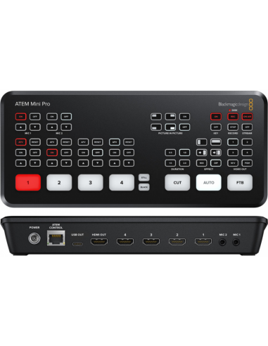 Switcher broadcast streaminig 4 ingressi HDMI + 2 mic [pro]