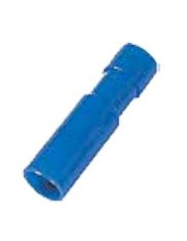 Connettore cilindrico femmina isolato ⌀4 blu