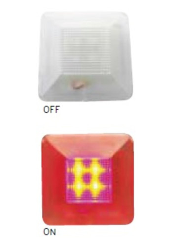 Ripetitore ottico LED 12/24vcc rosso fissa o lampeggiante IP65
