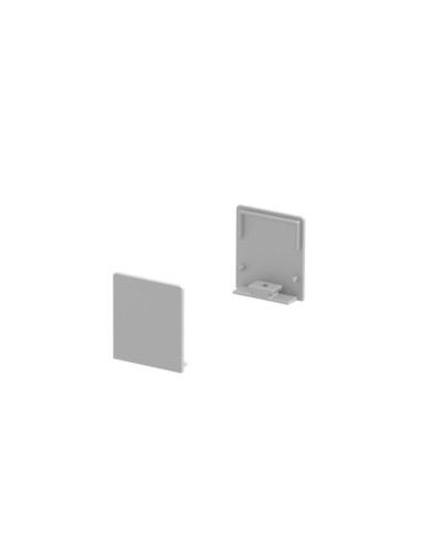 Copertura calotta di chiusura alluminio per profilo da parete grazia 20 (2pz)