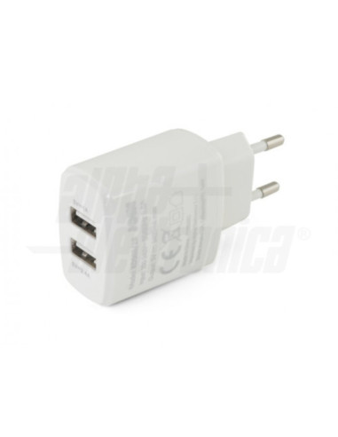 Caricatore USB 2x 5V 2,1A nero/bianco