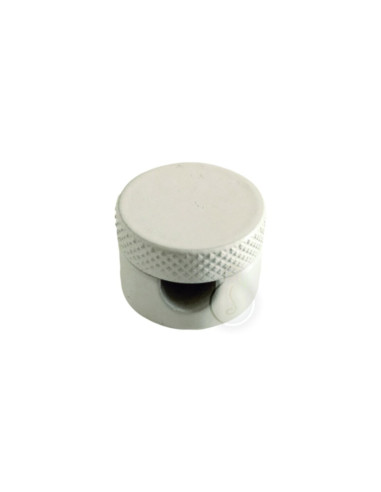 Decentratore alluminio con regolazione per 3x0,75 ⌀15mm h.15mm bianco