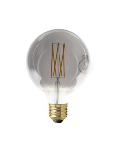 Lampada LED E27 4W 130lm 2200k smoky filamento onda verticale dimmerabile