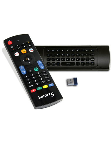 Telecomando universale TV Smart double face con tastiera e air mouse