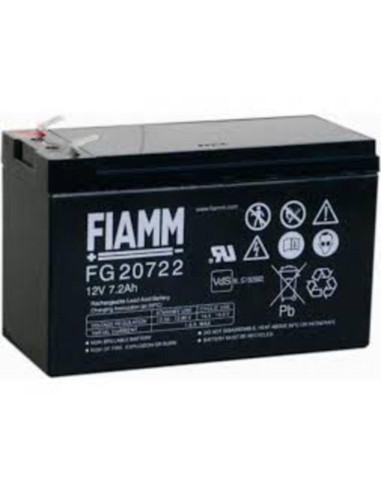 Batteria al piombo Fiamm FG 12V   7,2Ah f6.35 150x60xh95