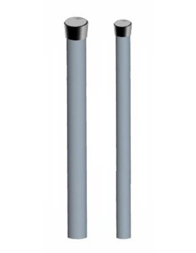 Palo h.3m ⌀76mm spessore 3mm con tappo nero