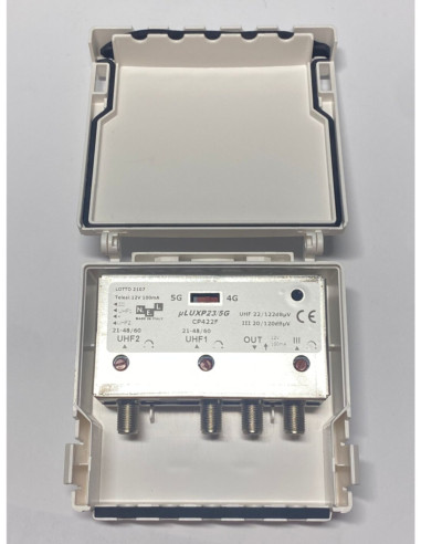 Amplificatore da palo iii/UHF/UHF 22db filtro LTE 4g-5g selezionabile 122dBµV