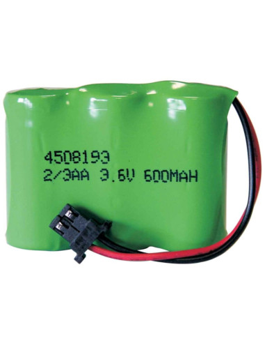 Pacco batterie 3,6v 550mAh NiMH 2/3 AA connettore universale