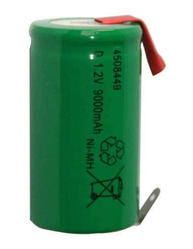 Batteria NiMH D 1,2V 9000mAh con lamella