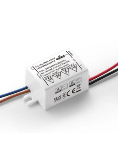 Driver LED corrente costante 350mA 4w vout 3-12VDC - vin 230VAC - IP66