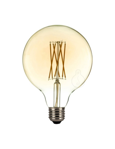 Lampada LED globo ambra E27 4W G125 dimm