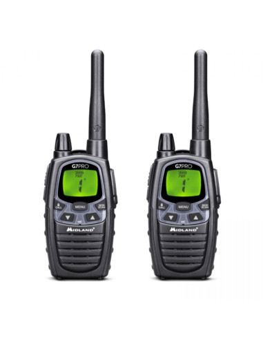 G7 pro 2 radio ricetrasmittenti pmr446 + batterie + caricabatterie da tavolo