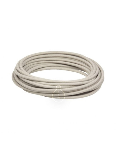 Cavo elettrico in tessuto tondo 3x0,75 tortora cotone