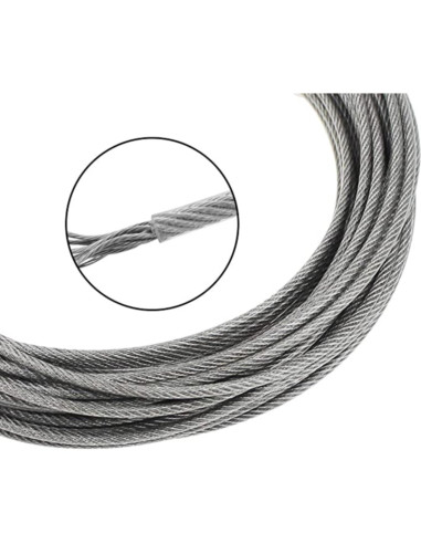 Fune acciaio plastificata ⌀5mm matassa 100m (prezzo al metro)