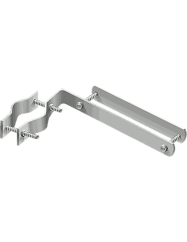 Zanca da balcone a "l" nastro 30x3 viti 6x45 per pali ⌀25/45
