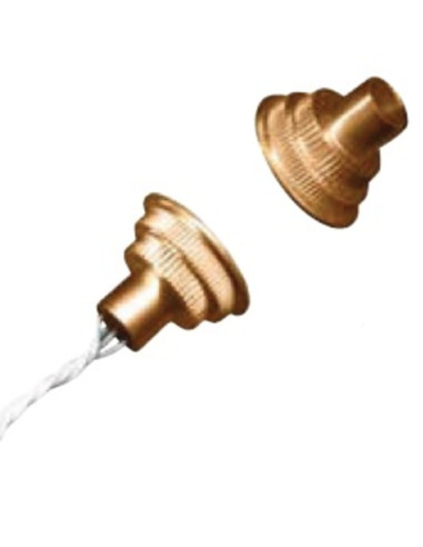 Contatto magnetico da incasso in ottone per porte metalliche
