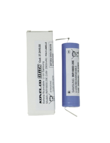 Batteria litio 3,6V 2850mAh con lamelle Vcar: 4,2V - Acar: 1375mA - Asca: 5500mA