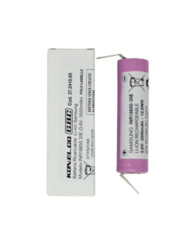 Batteria litio 3,6V 3350mAh con lamelle Vcar: 4,2V - Acar: 1700mA - Asca: 5500mA